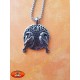 Pendentif, collier viking odin ravens