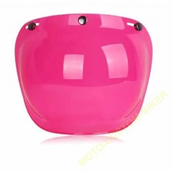 Visière bulle rose pour casque jet