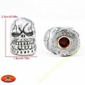 Bouchons de valves moto crazy skull silver