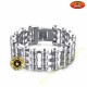 Bracelet chaine moto Chrome 2 rangs