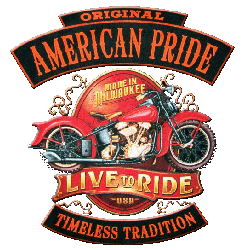 T shirt biker american pride