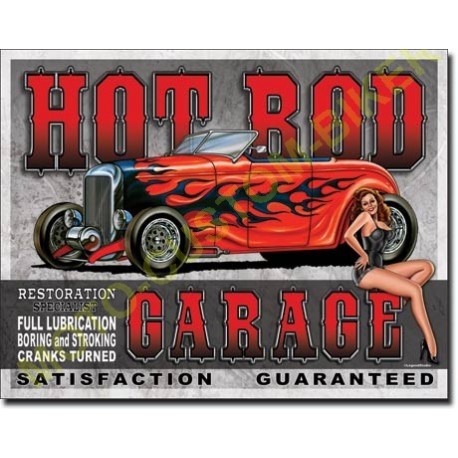 Plaque hot rod garage tole pub deco garage loft diner pub affiche